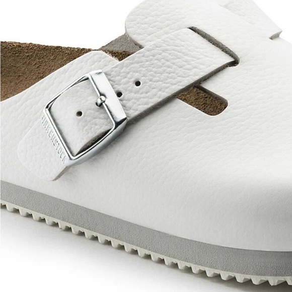 BIRKENSTOCK BOSTON BS SUPER GRIP CLOGS IN WHITE 36 5 - Picture 8 of 11